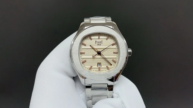 Piaget Watches Stainless Steel Date Watch with Diamond-Set or Brushed Bezel product detail image 19