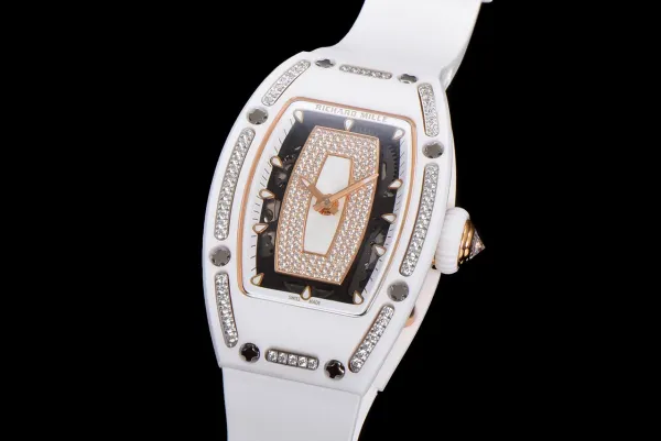 Richard Mille RM 07-01 White Ceramic Diamond Pave Watch Watches - 63