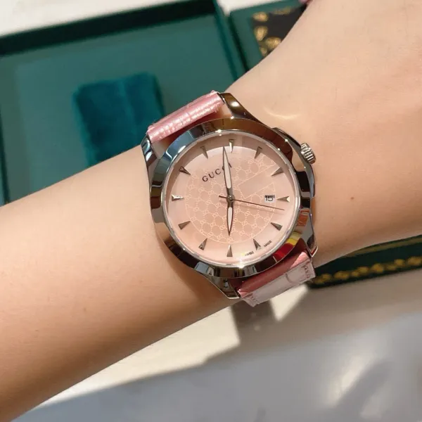 Gucci G-Timeless Pink Dial Stainless Steel Watch Watches - 10