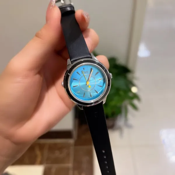 Dior La D de Dior White Strap Black Dial Quartz Watch Watches - 16