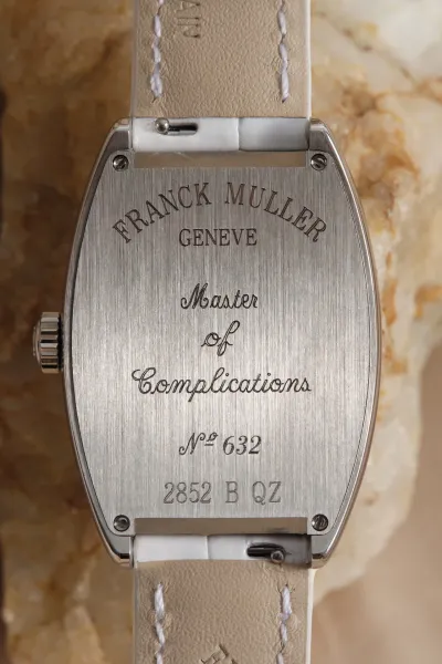 Franck Muller Curvex White Leather Strap Mechanical Watch Watches - 19
