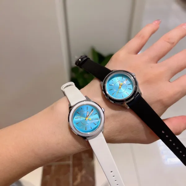 Dior La D de Dior White Strap Black Dial Quartz Watch Watches - 11