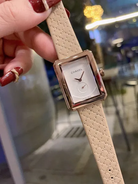 Chanel Boyfriend Watch White Dial and Black Dial with Diamond Bezel and Quilted Leather Strap Watches - 21