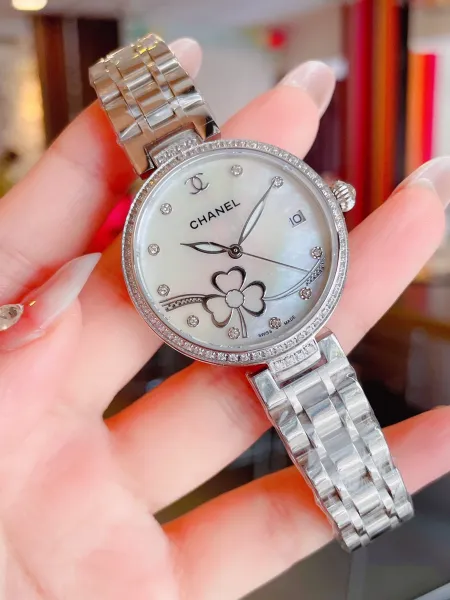 Omega Trésor Automatic Mother-of-Pearl Dial Diamond Bezel Women's Watch Watches - 28