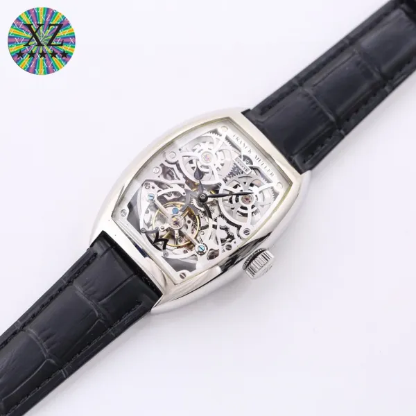 Franck Muller Cintrée Curvex Tourbillon Diamond-Set White Gold Watch with Python Strap Watches - 17