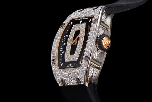 Richard Mille Watches Diamond-Set Tonneau Watch with White Strap product detail image 38