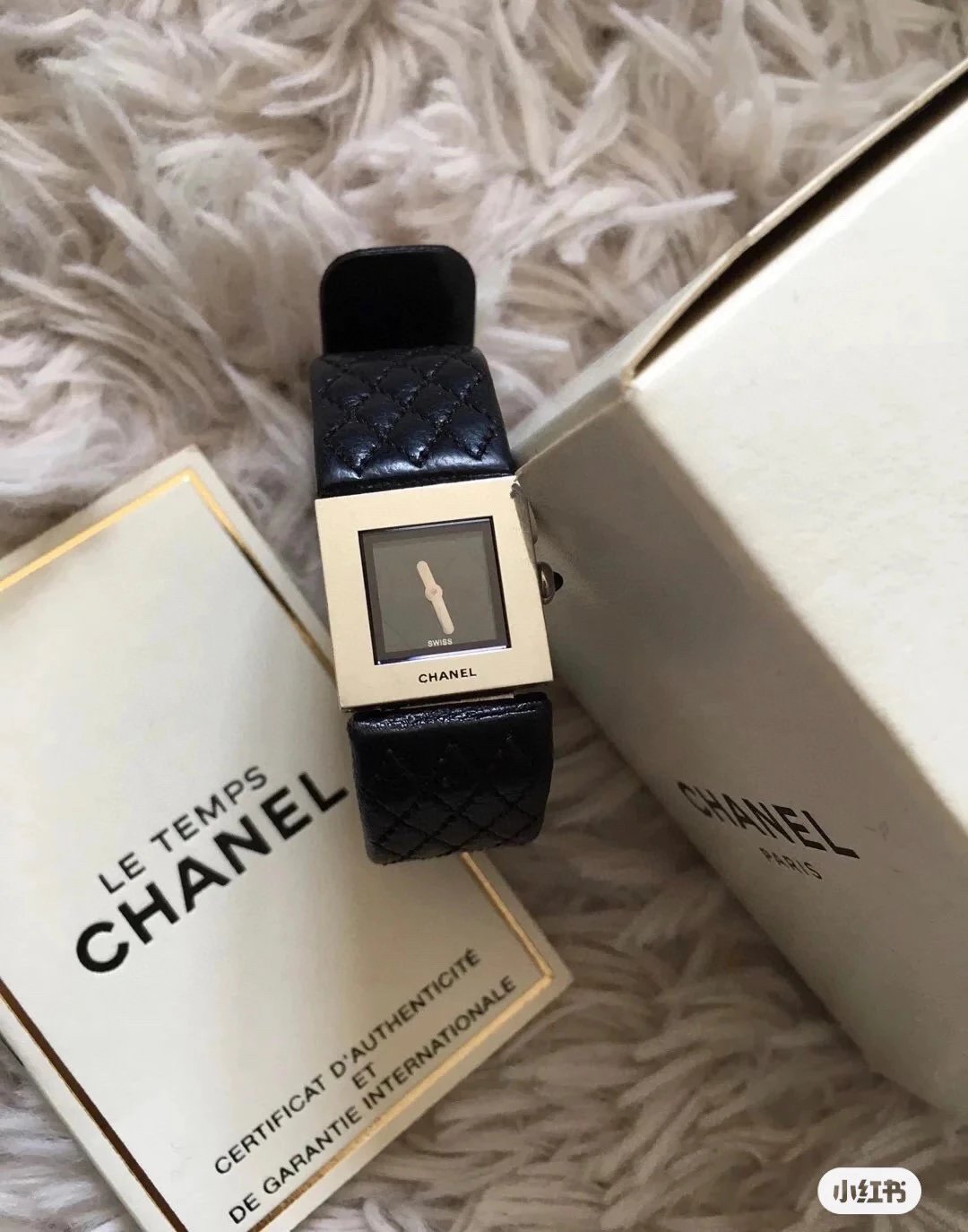 Chanel Premiere Black Quilted Leather Watch Watches - 15