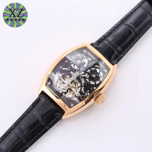Franck Muller Cintrée Curvex Tourbillon Diamond-Set White Gold Watch with Python Strap Watches - 19