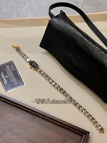 Chanel Première Re-Edition Black and Silver Chain Watch Watches - 48