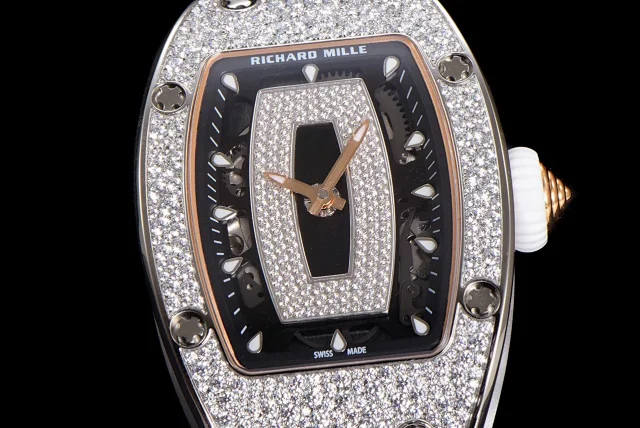 Richard Mille Watches Diamond-Set Tonneau Watch with White Strap product detail image 11