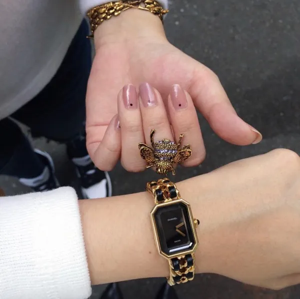 Chanel Premiere Black Gold-Plated Quartz Watch Watches - 14