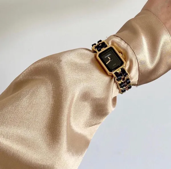 Chanel Premiere Black Gold-Plated Quartz Watch Watches - 15