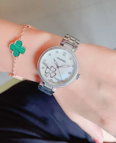 Omega Trésor Automatic Mother-of-Pearl Dial Diamond Bezel Women's Watch Watches - 30