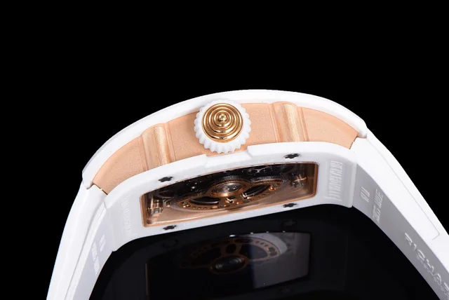 Richard Mille Watches Diamond-Set Tonneau Watch with White Strap product detail image 81