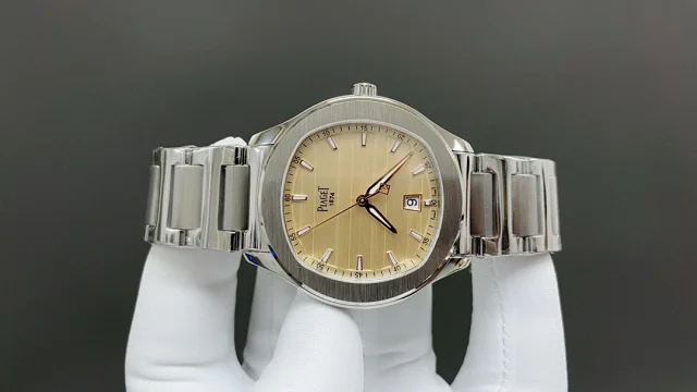 Piaget Watches Stainless Steel Date Watch with Diamond-Set or Brushed Bezel product detail image 14