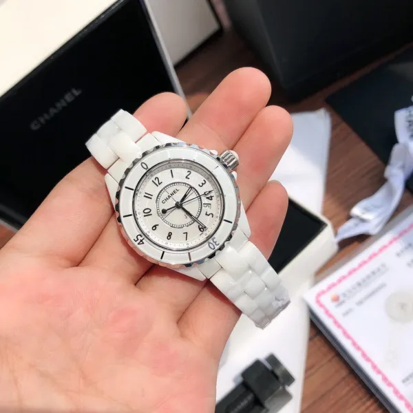 Chanel J12 White Ceramic Watch Watches - 53