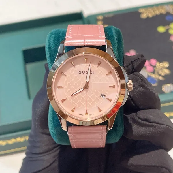 Gucci G-Timeless Pink Dial Stainless Steel Watch Watches - 5