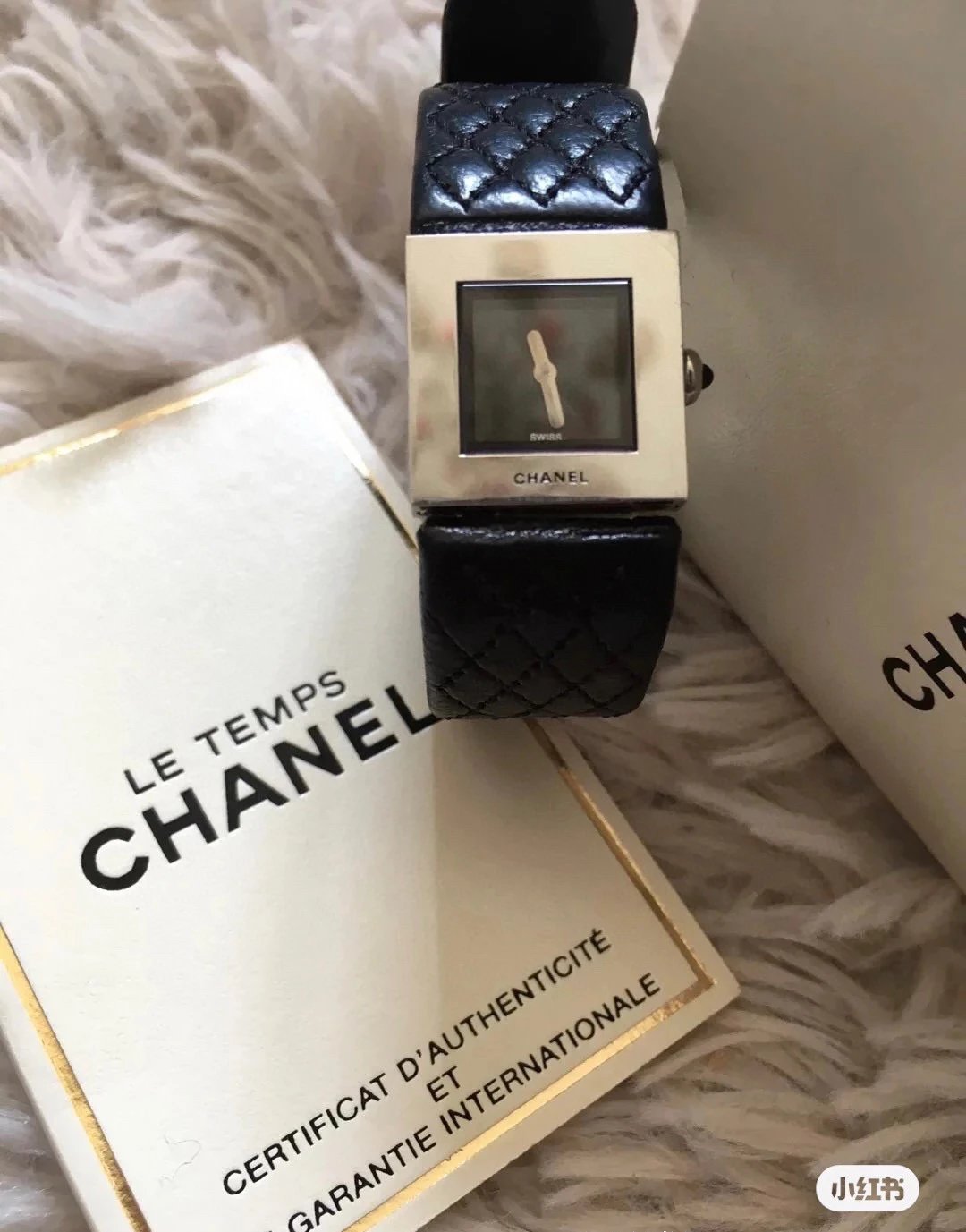 Chanel Premiere Black Quilted Leather Watch Watches - 14
