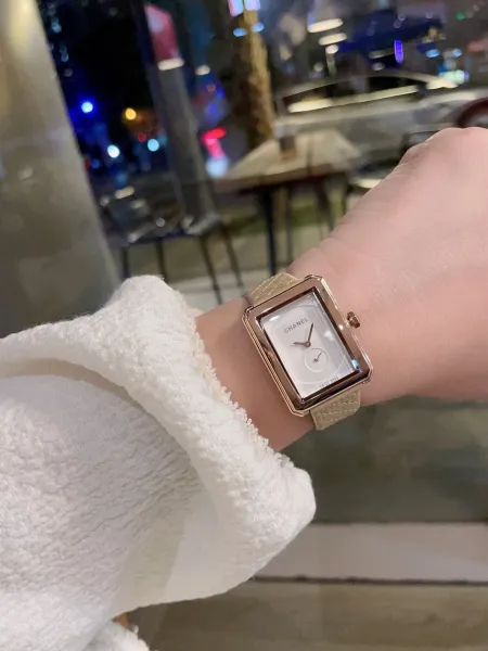 Chanel Boyfriend Watch White Dial and Black Dial with Diamond Bezel and Quilted Leather Strap Watches - 25