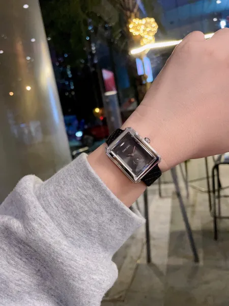 Chanel Boyfriend Watch White Dial and Black Dial with Diamond Bezel and Quilted Leather Strap Watches - 60