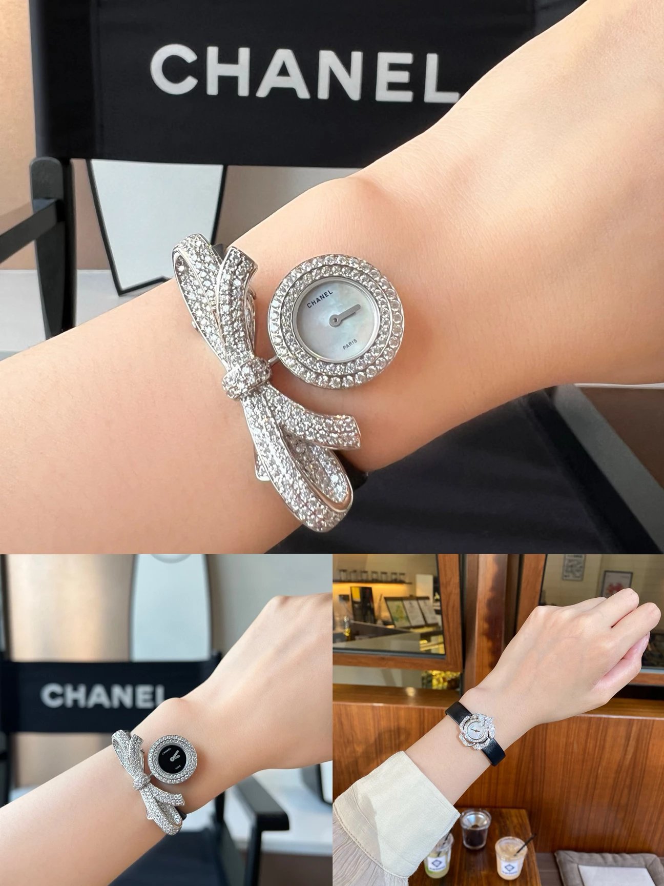 Chanel Diamond Bow Silver Luxury Watch