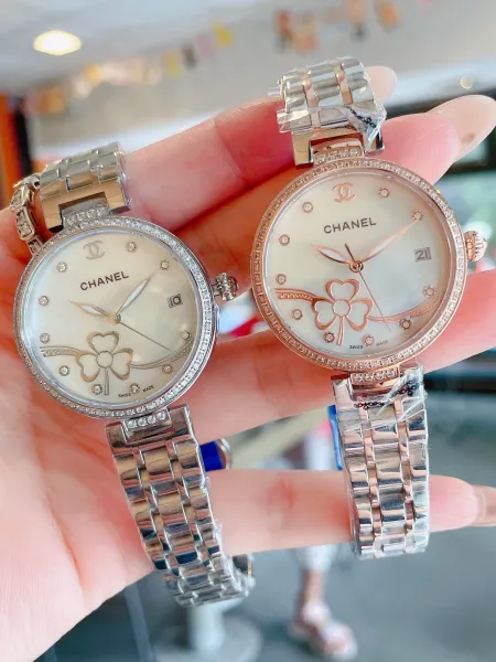 Omega Trésor Automatic Mother-of-Pearl Dial Diamond Bezel Women's Watch Watches - 24