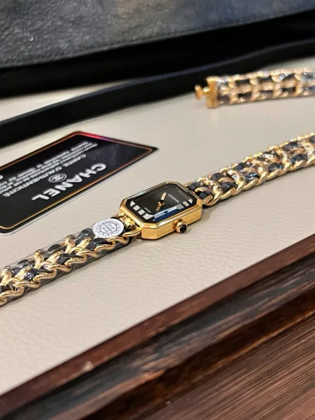 Chanel Première Re-Edition Black and Silver Chain Watch Watches - 49