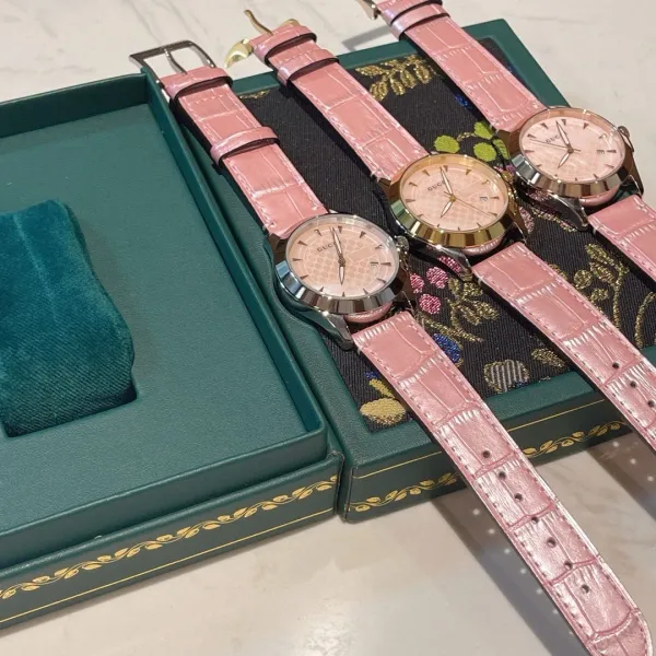 Gucci G-Timeless Pink Dial Stainless Steel Watch Watches - 11