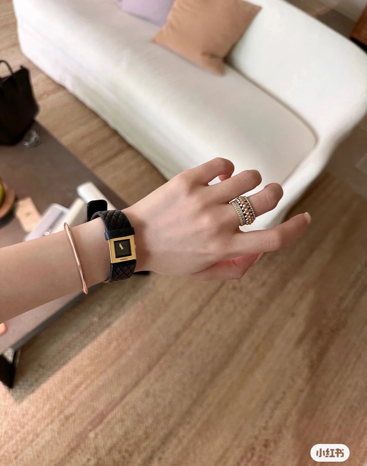 Chanel Premiere Black Quilted Leather Watch Watches - 9