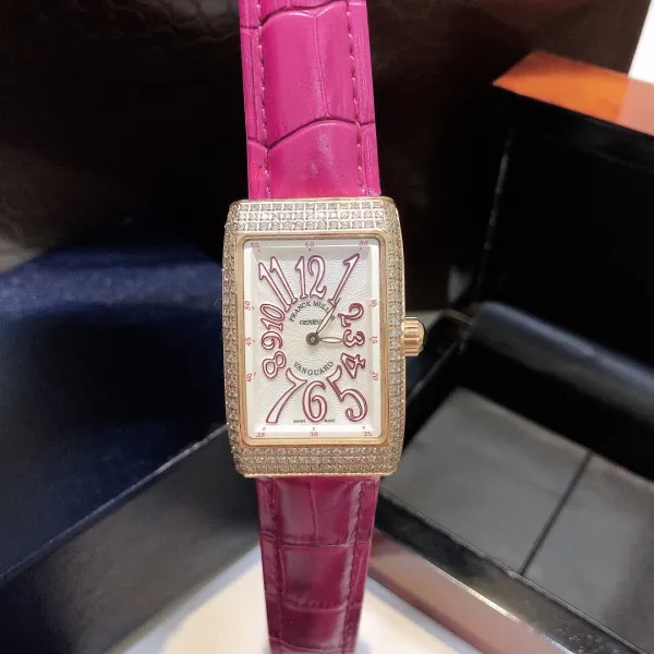 Franck Muller Vanguard Diamond-Set Rose Gold Watch with Black Alligator Strap Watches - 11