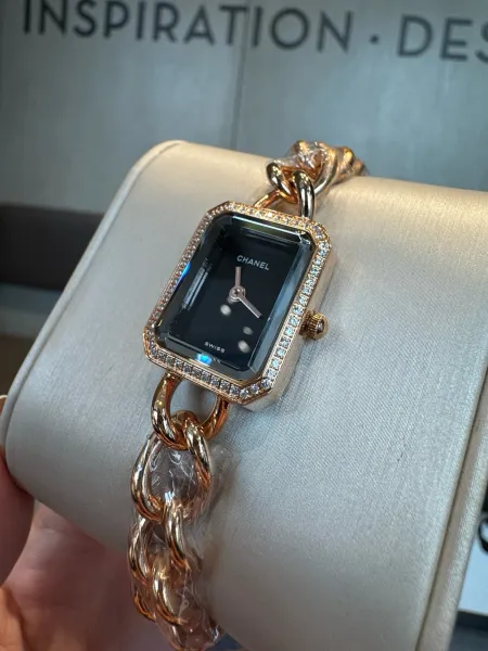 Chanel Première Rock Black Dial Rose Gold Diamond-Set Watch Watches - 5