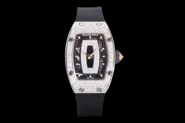 Richard Mille Watches Diamond-Set Tonneau Watch with White Strap product detail image 34