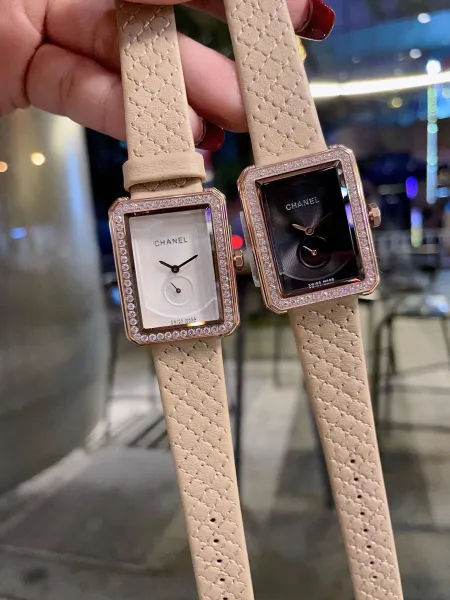 Chanel Boyfriend Watch White Dial and Black Dial with Diamond Bezel and Quilted Leather Strap Watches - 29