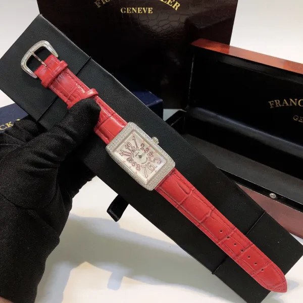 Franck Muller Vanguard Diamond-Set Rose Gold Watch with Black Alligator Strap Watches - 7