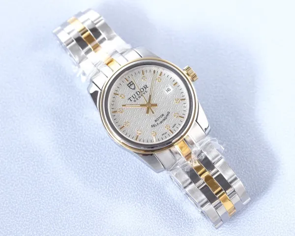 Design Tudor Geneve Classic Silver Dial Diamond Hour Markers Mechanical Watch Watches - 15