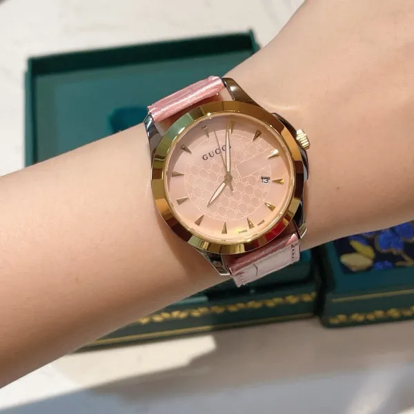 Gucci G-Timeless Pink Dial Stainless Steel Watch Watches - 9
