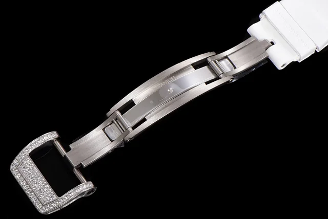 Richard Mille Watches Diamond-Set Tonneau Watch with White Strap product detail image 14