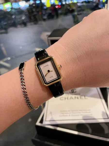 Chanel Première Watch Black Alligator Strap Quartz Watch Watches - 14
