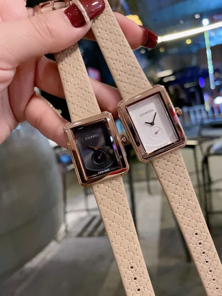 Chanel Boyfriend Watch White Dial and Black Dial with Diamond Bezel and Quilted Leather Strap Watches - 18