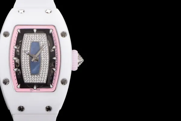 Richard Mille RM 07-01 White Ceramic Pink Diamond Dial Watch Watches - 7