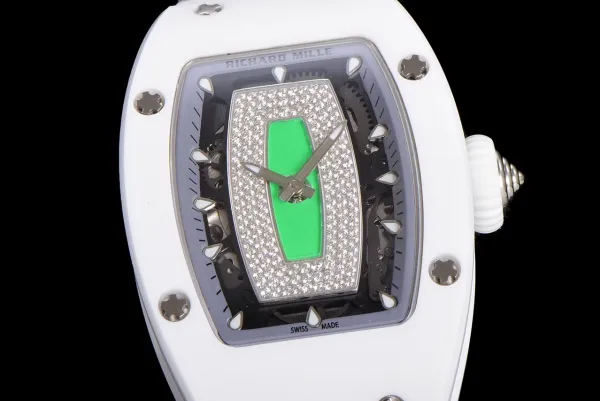 Richard Mille RM 07-01 White Ceramic Pink Diamond Dial Watch Watches - 33