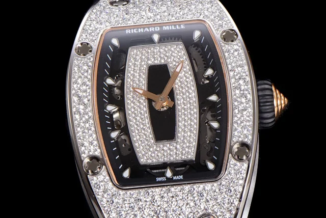 Richard Mille Watches Diamond-Set Tonneau Watch with White Strap product detail image 37