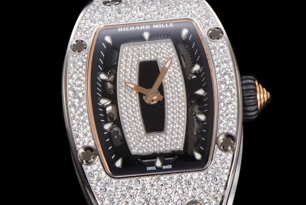 Richard Mille RM 07-01 White Ceramic Diamond Pave Watch Watches - 38