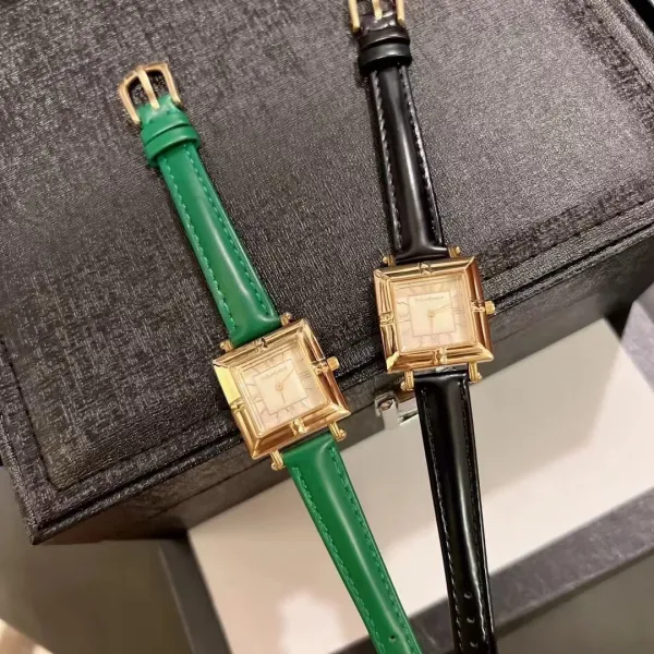 Chanel Première Green Leather Watch with Gold-Tone Case Watches - 13