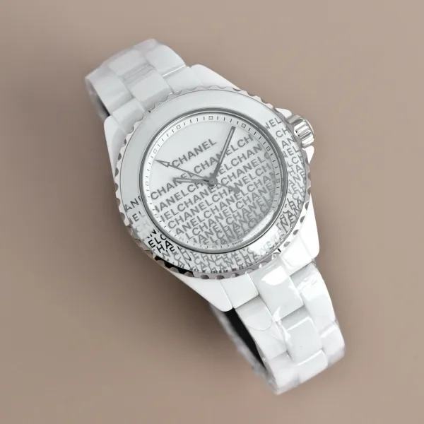 Chanel J12 Automatic White Ceramic Diamond Bezel Watch Watches - 48