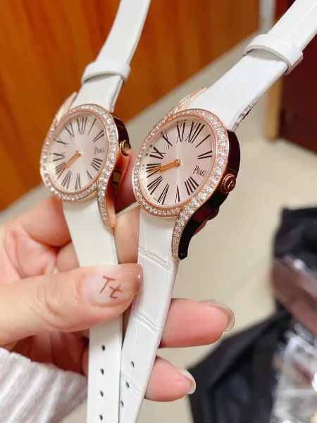 Design Piaget Limelight Gala Rose Gold Diamond-Set Black Leather Watch Watches - 79