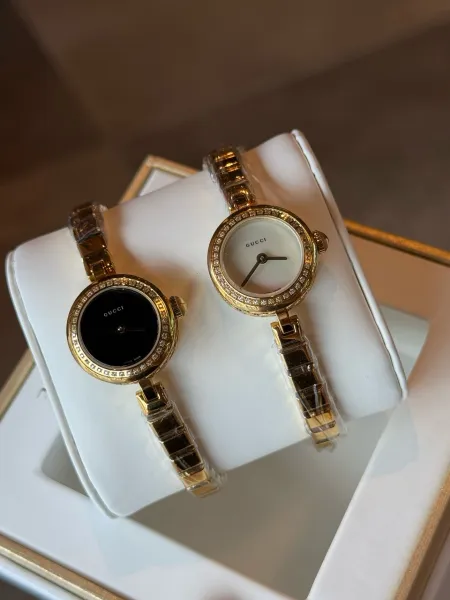 Gucci G-Timeless Mini Black Dial Gold-Tone Diamond-Set Watch Watches - 15