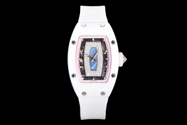 Richard Mille RM 07-01 White Ceramic Pink Diamond Dial Watch Watches - 2