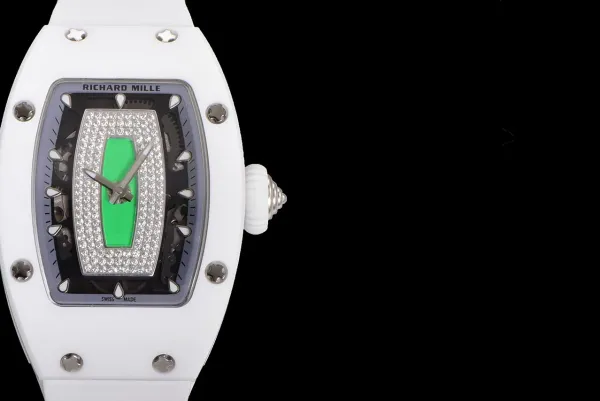 Richard Mille RM 07-01 White Ceramic Pink Diamond Dial Watch Watches - 32