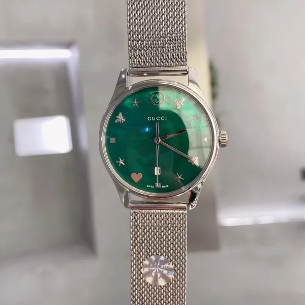 Gucci G-Timeless Red Dial Mesh Strap Watch Watches - 3